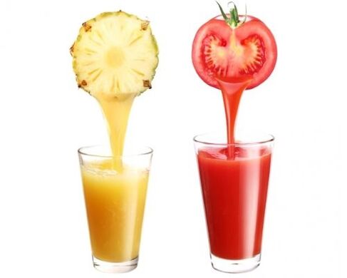 pineapple and tomato juice for Japanese food